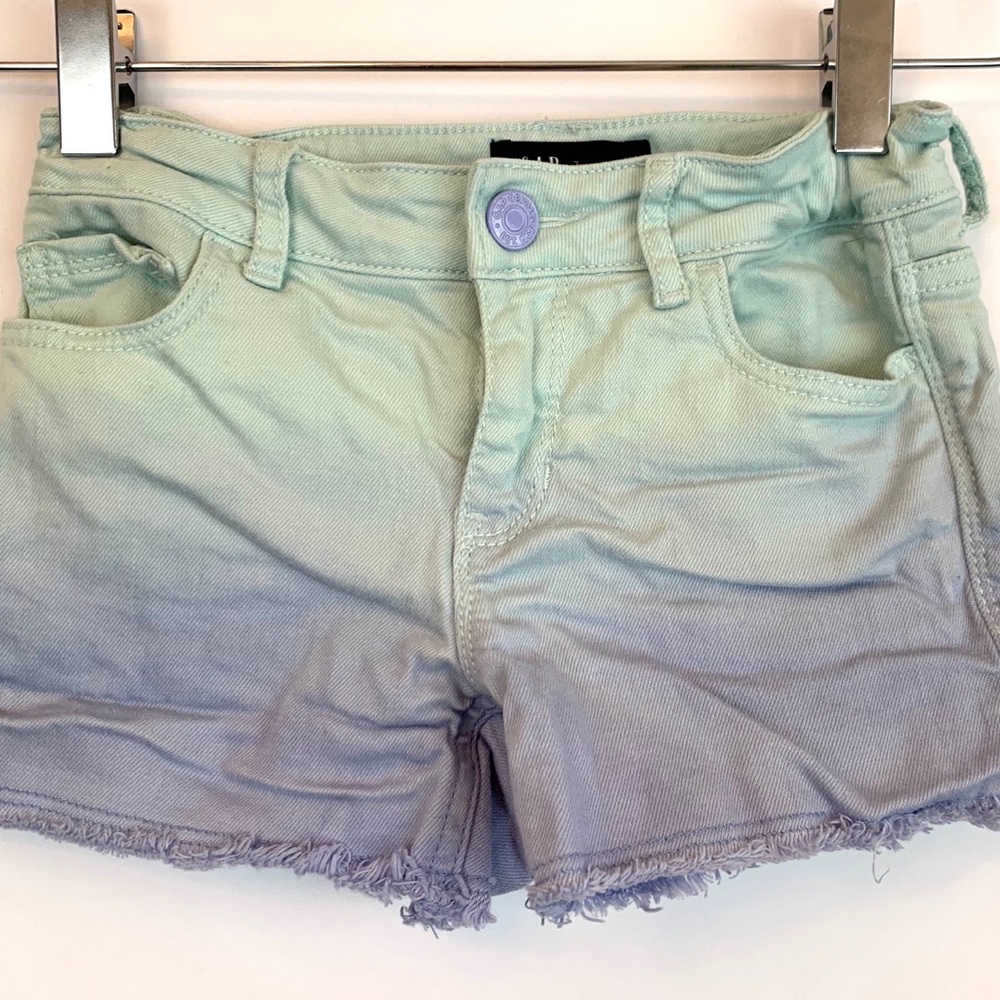 Gap Denim Girls Green and Purple Ombré Shorts